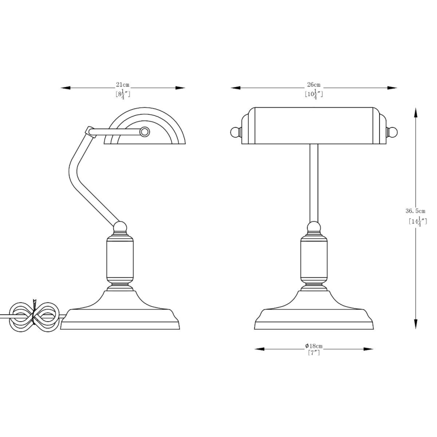 Lampă de masă 1xE27/40W/230V auriu Zuma Line