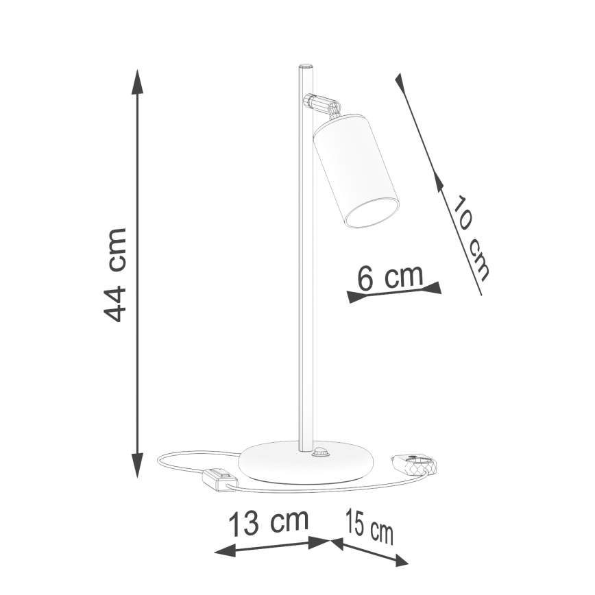 Lampă de masă WINX 1xGU10/10W/230V negru/crom