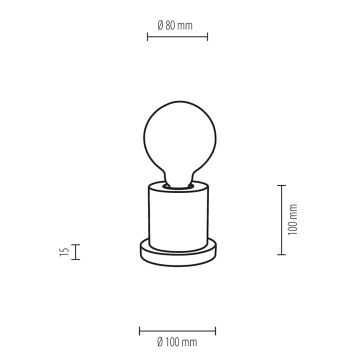 Lampă de masă TASSE 1xE27/25W/230V fag – certificat FSC