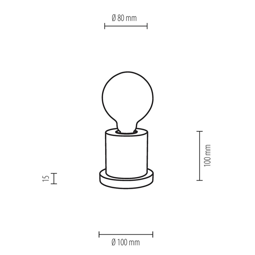 Lampă de masă TASSE 1xE27/25W/230V fag – certificat FSC