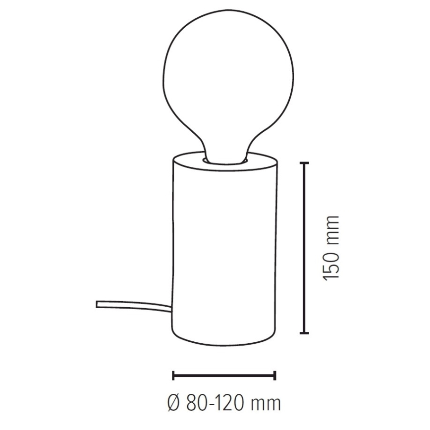 Lampă de masă TRABO 1xE27/25W/230V