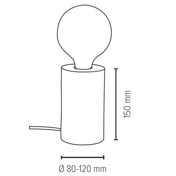 Lampă de masă TRABO 1xE27/25W/230V