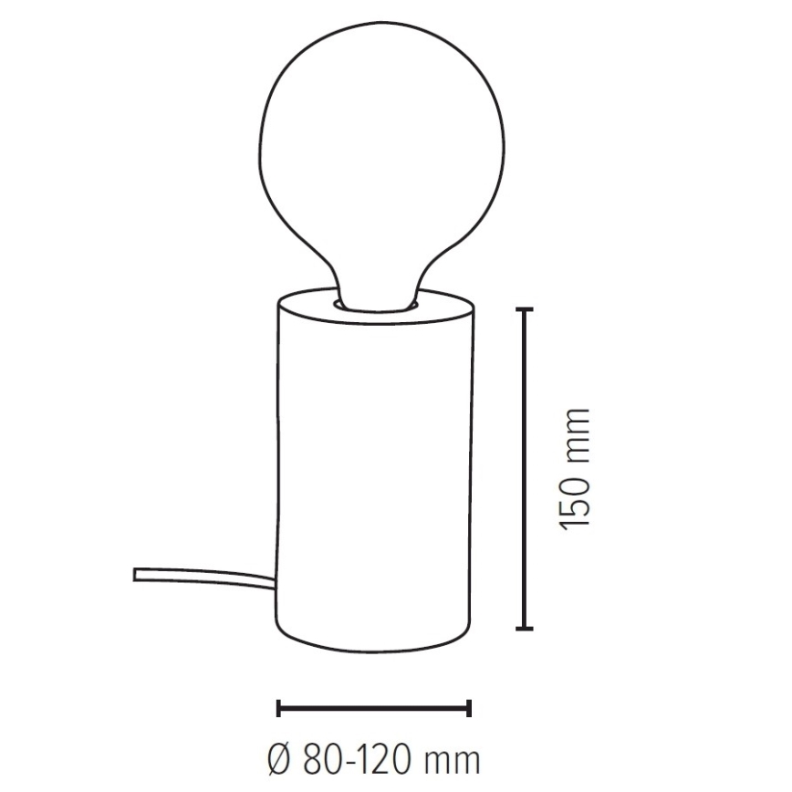 Lampă de masă TRABO 1xE27/25W/230V