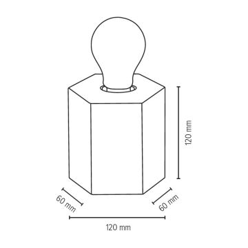 Lampă de masă HEXAR 1xE27/25W/230V