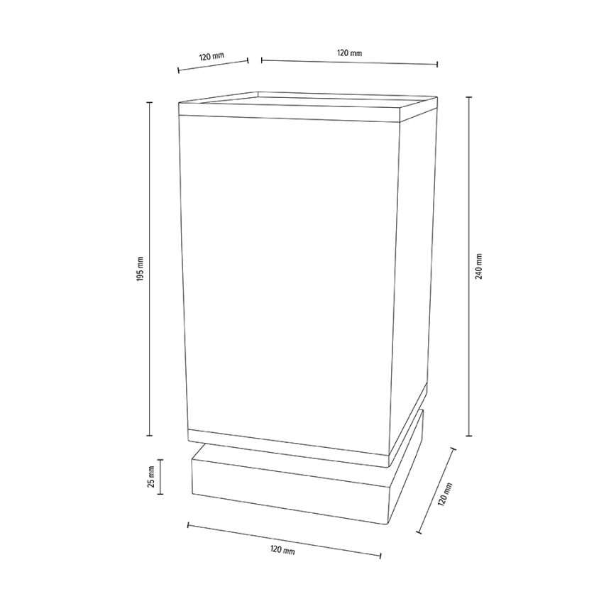 Lampă de masă FIRE 1xE27/25W/230V stejar/bej – certificat FSC