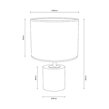 Lampă de masă KRETA 1xE27/25W/230V pin/alb – certificat FSC