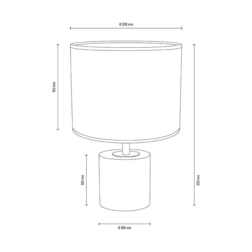 Lampă de masă KRETA 1xE27/25W/230V stejar/portocaliu – certificat FSC