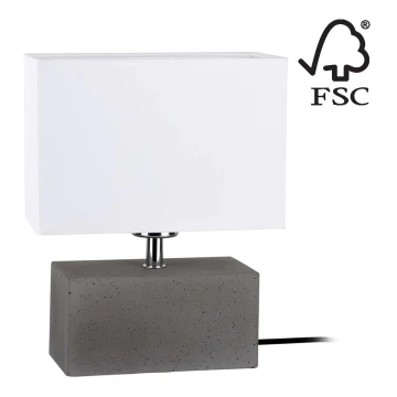 Lampă de masă STRONG DOUBLE 1xE27/25W/230V beton – certificat FSC