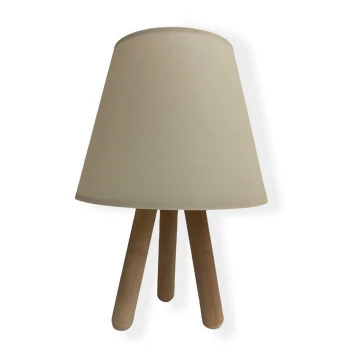 Lampă de masă WOOD 1xE27/60W/230V bej