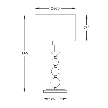 Lampă de masă Zuma Line 1xE27/60W/230V negru