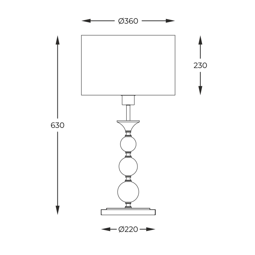 Lampă de masă Zuma Line 1xE27/60W/230V alb