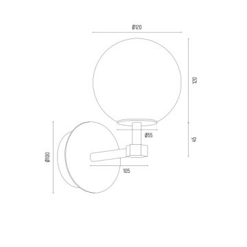 Lampă de perete Argon 8502 PALOMA 1xE14/7W/230V auriu/alb