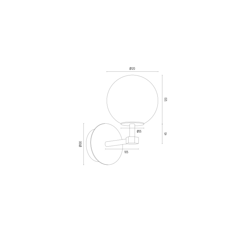 Lampă de perete Argon 8502 PALOMA 1xE14/7W/230V auriu/alb