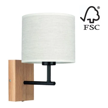 Lampă de perete BOHO 1xE27/25W/230V stejar – certificat FSC