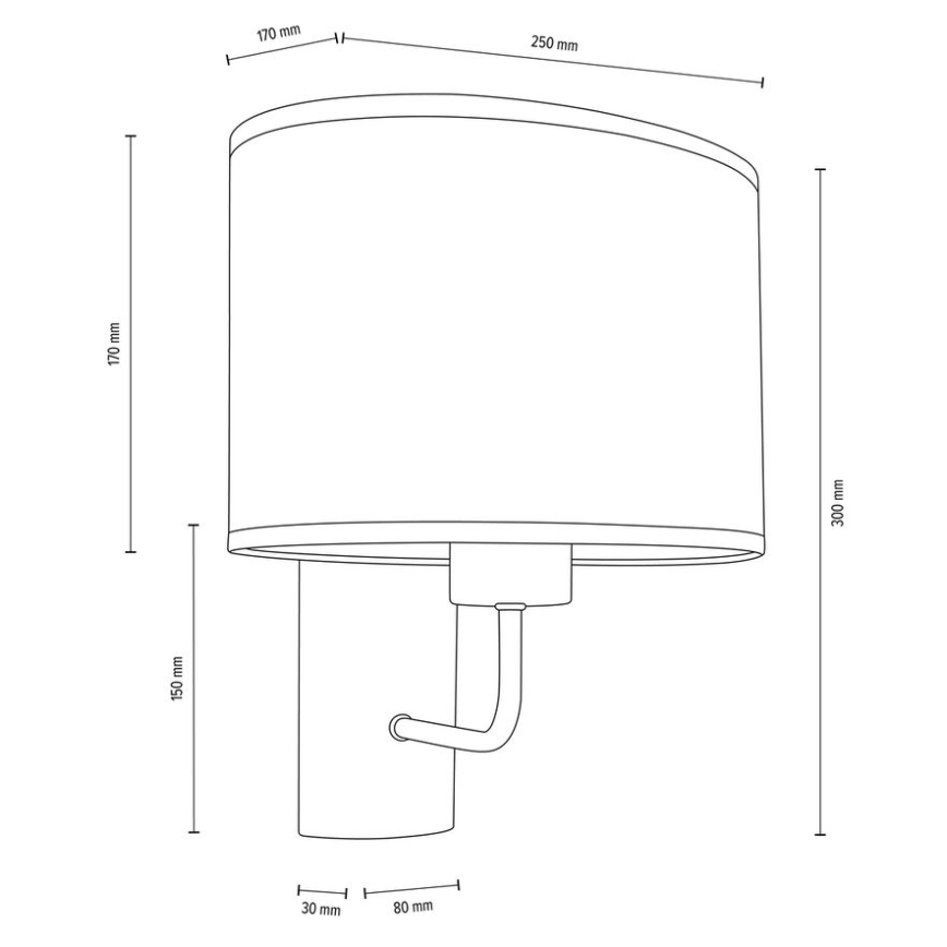 Lampă de perete MERCEDES 1xE27/25W/230V stejar – certificat FSC