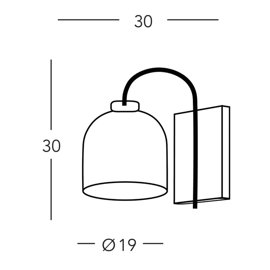 Lampă de perete NONNA 1xE27/60W/230V stejar/alb/gri Kolarz A1352.61.Gr