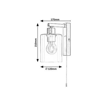 Lampă de perete Rabalux 1xE27/40W/230V