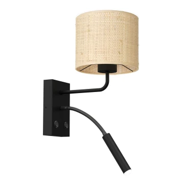 Lampă de perete RATTAN 1xE27/60W +1xG9/8W/230V ratan