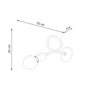 Lampă de perete LOOP 1xE27/15W/230V alb