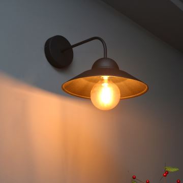 Lampă de perete SORAPIS 1xE27/15W/230V negru