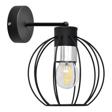 Lampă de perete STARLIGHT 1xE27/60W/230V neagră/argintie