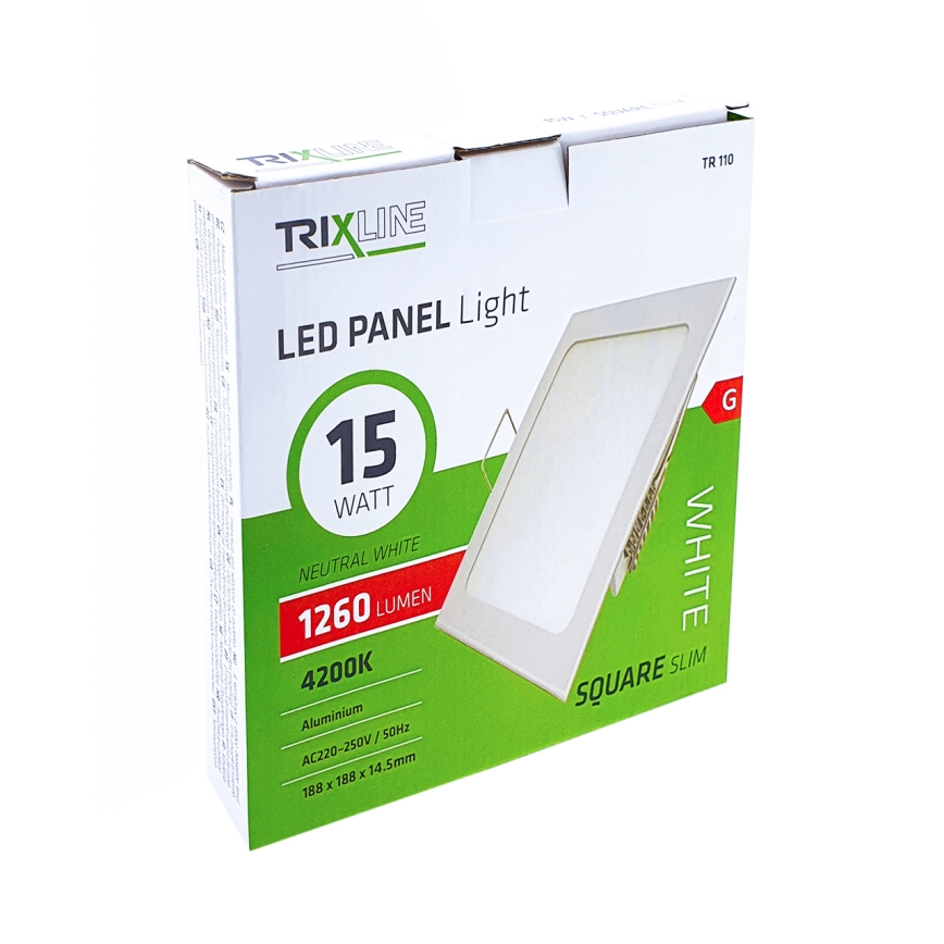 Lampă încastrată LED SQUARE LED/15W/230V 4200K