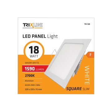 Lampă încastrată LED SQUARE LED/18W/230V 2700K