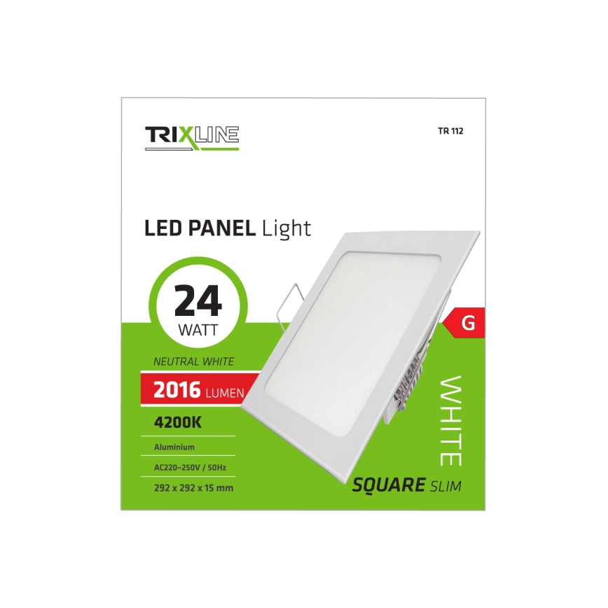 Lampă încastrată LED SQUARE LED/24W/230V 4200K