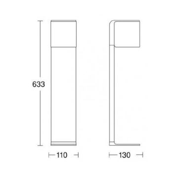 Lampă LED de exterior cu senzor Steinel 055479 CUBO LED/9,5W/230V IP44 antracit