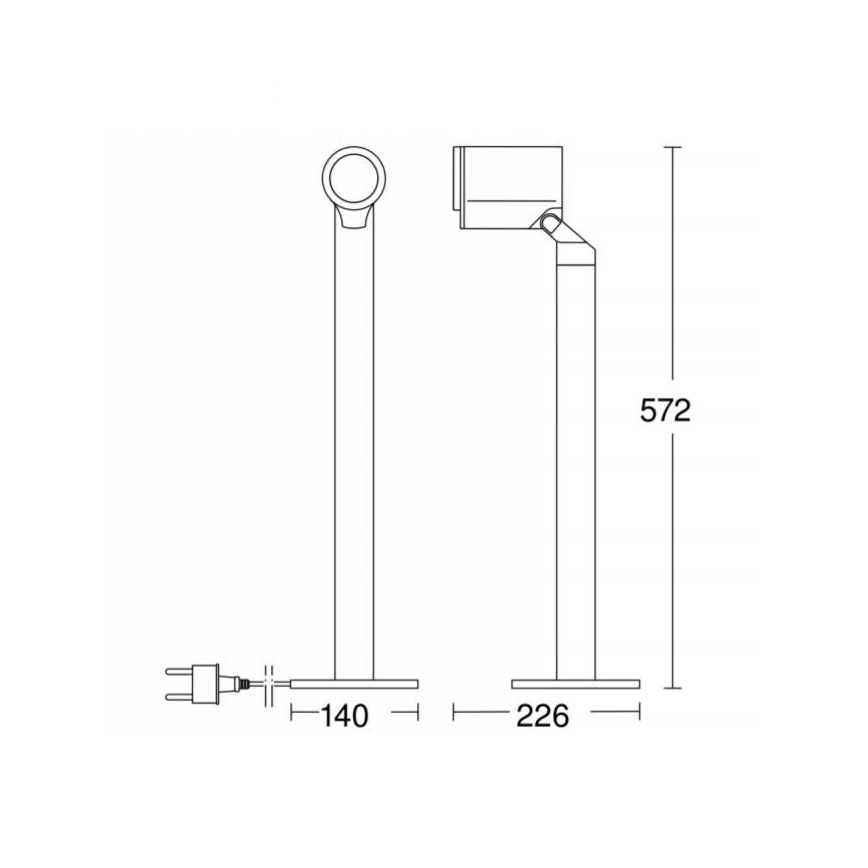 Lampă LED de exterior cu senzor STEINEL 058661 SPOT WAY 1xGU10/7W/230V IP44