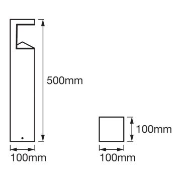 Lampă LED de exterior PYRAMID 1xLED/9W/230V IP44 50 cm Ledvance