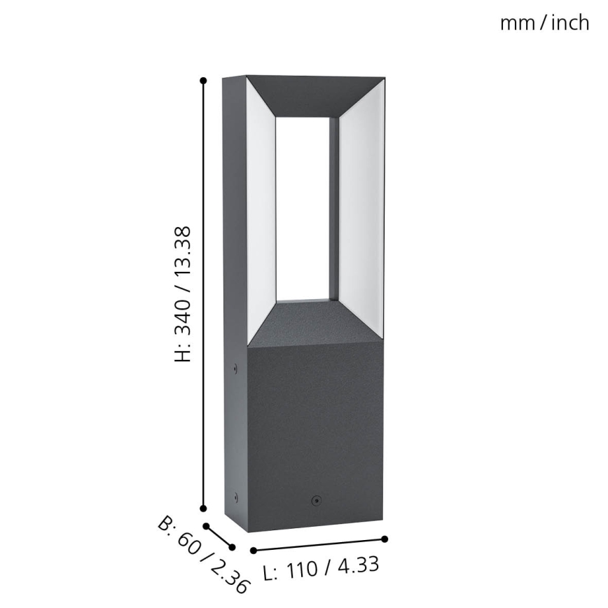 Lampă LED de exterior 2xLED/5W/230V IP44 34 cm Eglo