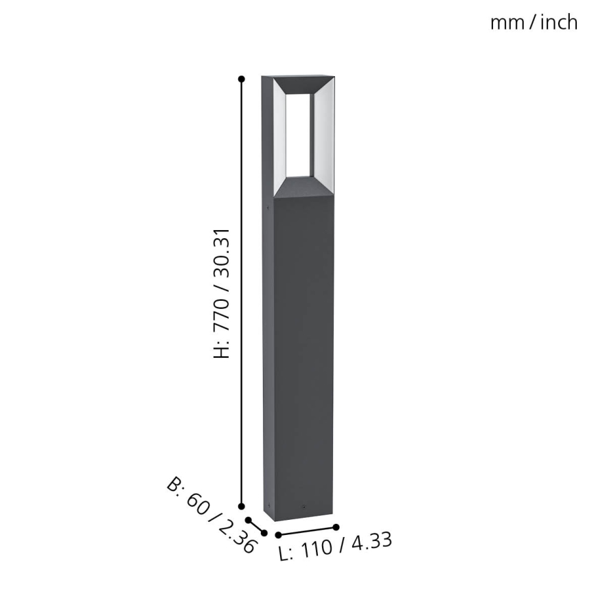 Lampă LED de exterior 2xLED/5W/230V IP44 77 cm Eglo