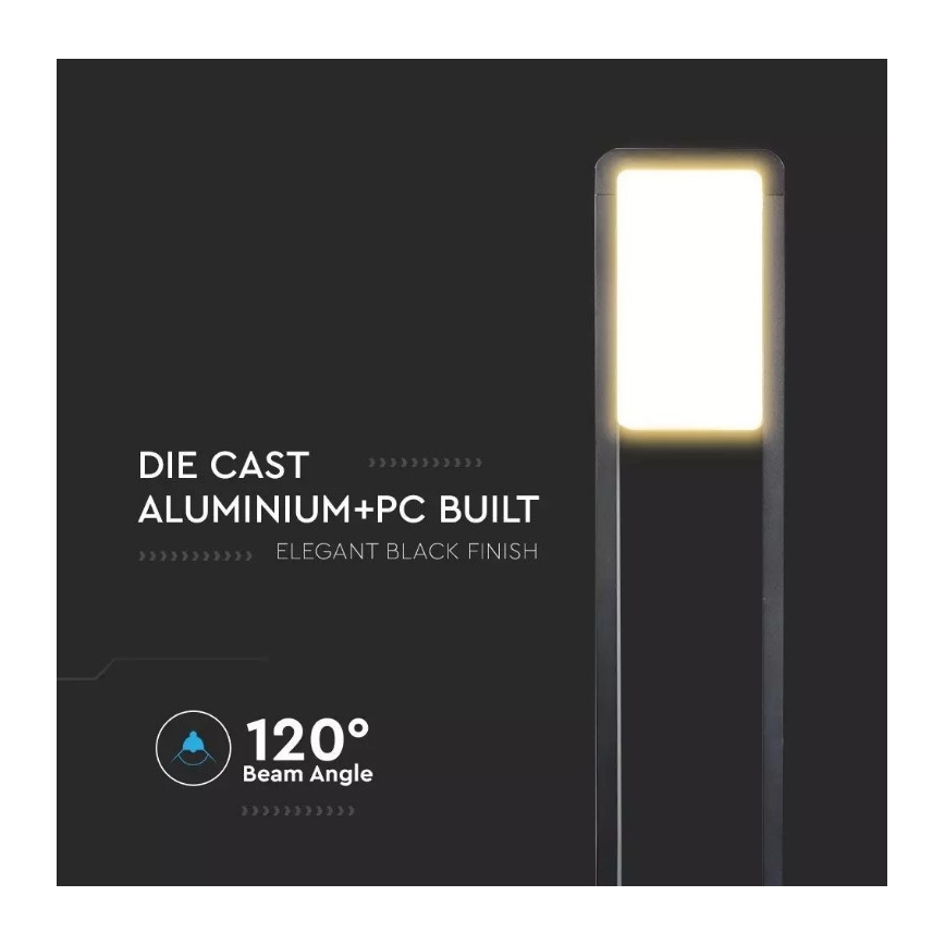 Lampă LED de exterior SAMSUNG CHIP LED/10W/230V 3000K IP65 neagră