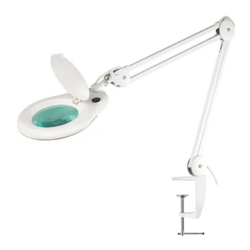 Lampă LED de masă cu lupă LED/9W/230V albă