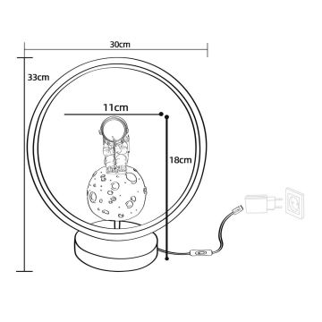 Lampă LED de masă pentru copii Zuma Line LED/4W/230V astronaut/rășină