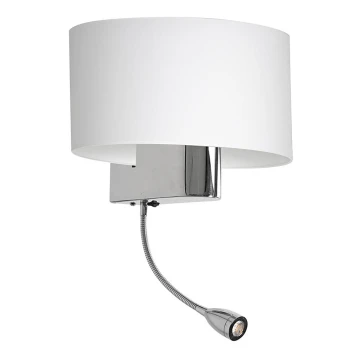 Lampă LED de perete CASINO 1xE27/60W/230V + LED/1W/230V albă
