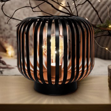 Lampă LED decorativă de masă LED/3xAA negru/cupru