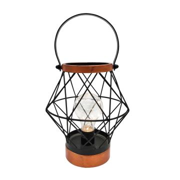 Lampă LED decorativă de masă LED/3xAA negru/cupru