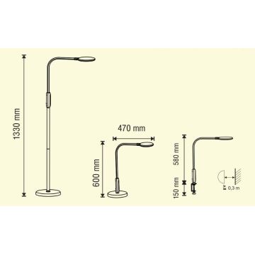 Lampă LED dimabilă 3 în 1 LED/12W/230V neagră CRI 90 + telecomandă