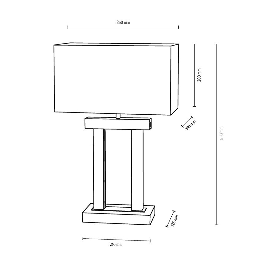 Lampă LED dimabilă de masă HAKON 1xE27/40W+2xLED/7,5W/230V oak – certificat FSC