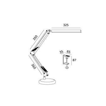 Lampă LED dimabilă de masă 2 în 1 TENUIX LED/14W/5V 3000-6000K