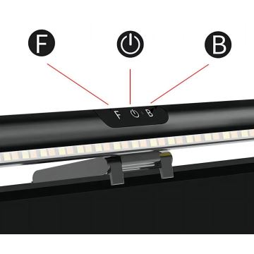 Lampă LED dimabilă pentru monitor LED/5W/5V 3000/4000/5000/6000K 42 cm negru