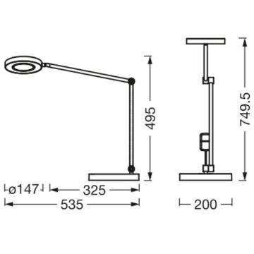 Lampă LED tactilă dimabilă de masă SUN@HOME LED/20W/230V 2200-5000 CRI 95 Wi-Fi Ledvance