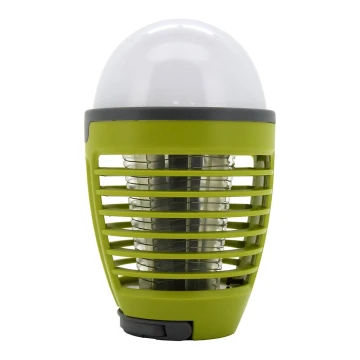 Lampă LED portabilă reîncărcabilă cu capcană pentru insecte LED/2W/3,7V 1800 mAh IPX4 verde