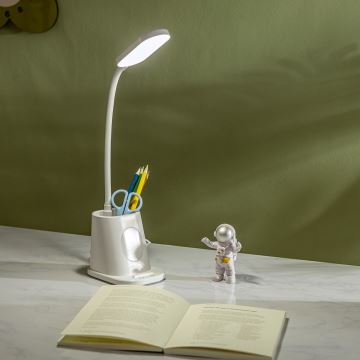 Lampă LED reîncărcabilă dimabilă de masă Aigostar LED/2,8W/5V 3000/5000K alb