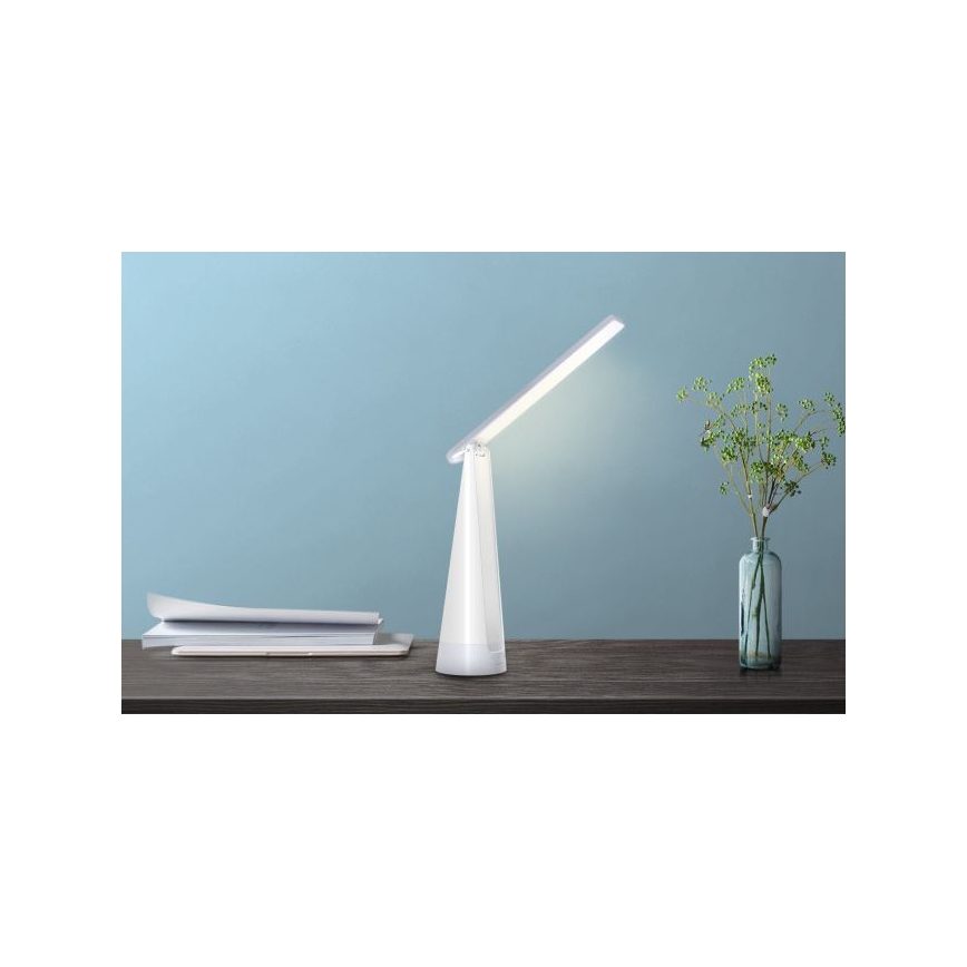 Lampă LED reîncărcabilă dimabilă de masă Aigostar LED/7W/5V 4000K 4400 mAh alb