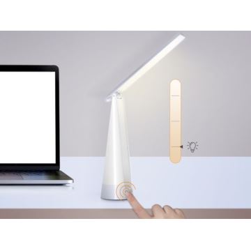 Lampă LED reîncărcabilă dimabilă de masă Aigostar LED/7W/5V 4000K 4400 mAh alb