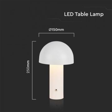 Lampă LED tactilă reîncărcabilă dimabilă de masă LED/1W/5V 3000-6000K 1800 mAh alb