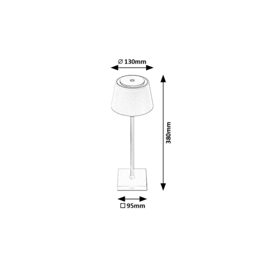 Lampă LED reîncărcabilă dimabilă de masă 4W/3,7V IP44 negru Rabalux